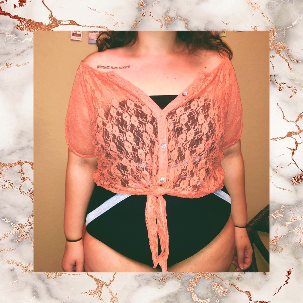 Cute peekaboo crop top